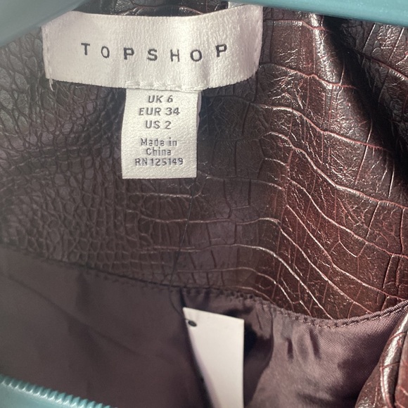 Dark purple leather jacket - Picture 3 of 4